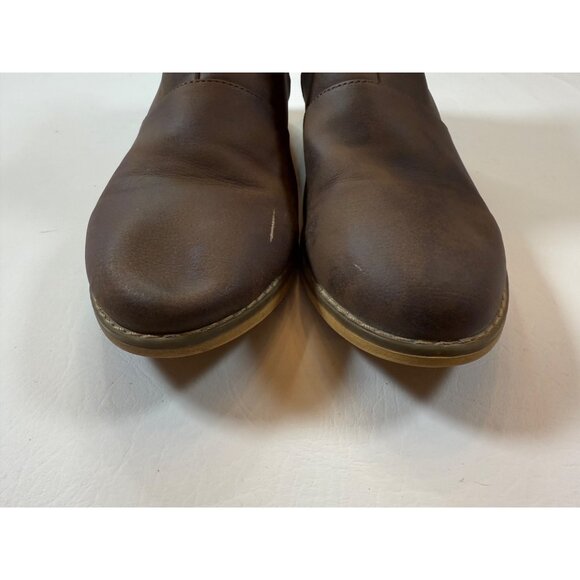 Rocket Dog Brown Faux Leather Ankle Boots booties Size US 10 low heel - Picture 7 of 10